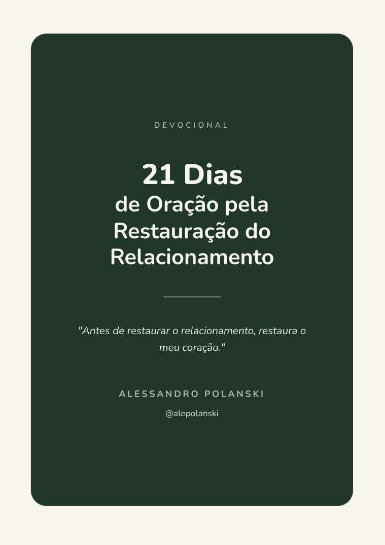 Capa do devocional 21 Dias de Oração pela Restauração do Relacionamento